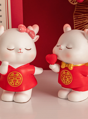 速发新婚订布情侣摆件婚居客厅一鹿有你结家礼物送新人婚房婚置装