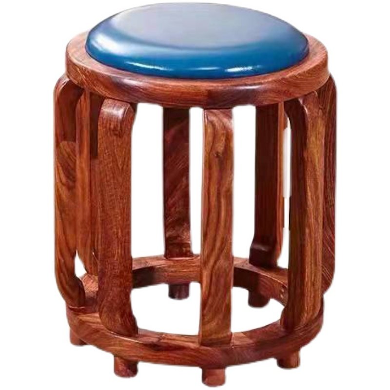 速发新中式全实包鼓凳家用客厅小木小圆凳红木花梨木软巧换鞋凳古,淘宝优惠券,粉丝福利购,淘宝优惠卷