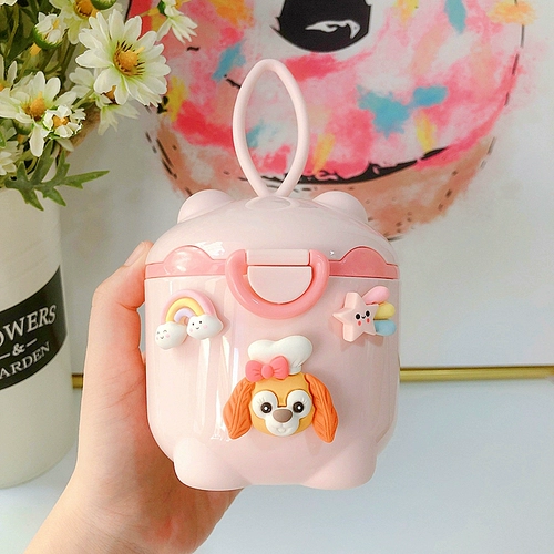 Мультяшная детская вместительная и большая банка для хранения, портативная тара для выхода на улицу, контейнер для хранения