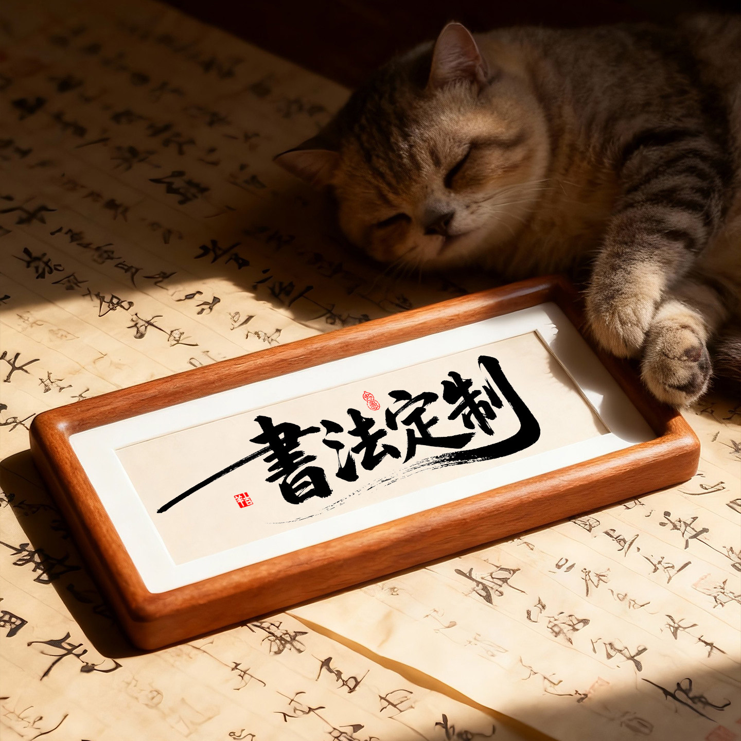 私人定制书法作品手写真迹毛笔字代笔挂字画励志小摆件台相框表字,淘宝优惠券,粉丝福利购,淘宝优惠卷