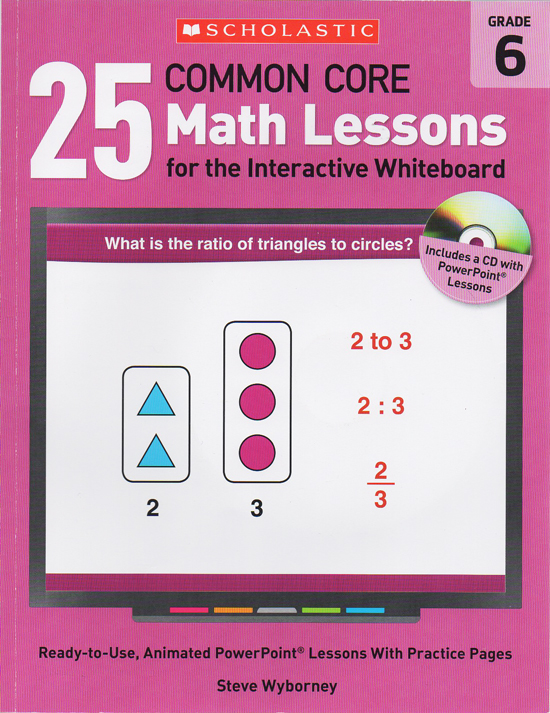 【孤品清仓】英文原版 25 Common Core Math Lessons for the Interactive Whiteboard: Grade 5学乐堂共同核心标准数学课程附2CD-图0