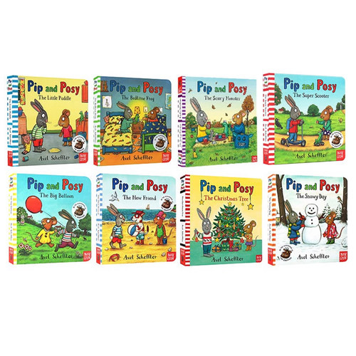 波西和皮普 3-6岁英文绘本 Pip and Posy 0-3岁纸板幼儿版  The Big Balloon/ Snowy Day/ New Friend 社交情商培养Axel Scheffler - 图3