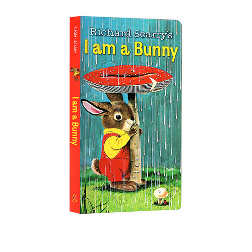 I Am a Bunny 我是一只兔子 richard scarry 英文原版儿童绘本 早教启蒙纸板书 金色斯凯瑞童书 感受四季变化 小兔子 - 图3