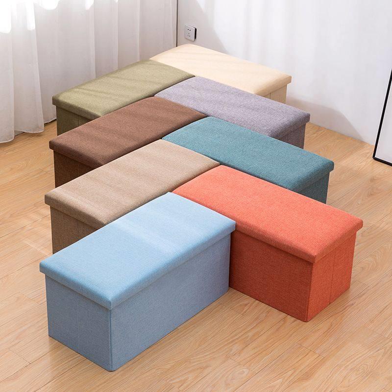 Foldable Storage Stool Box Seat Sofa 可折叠凳 - 图0