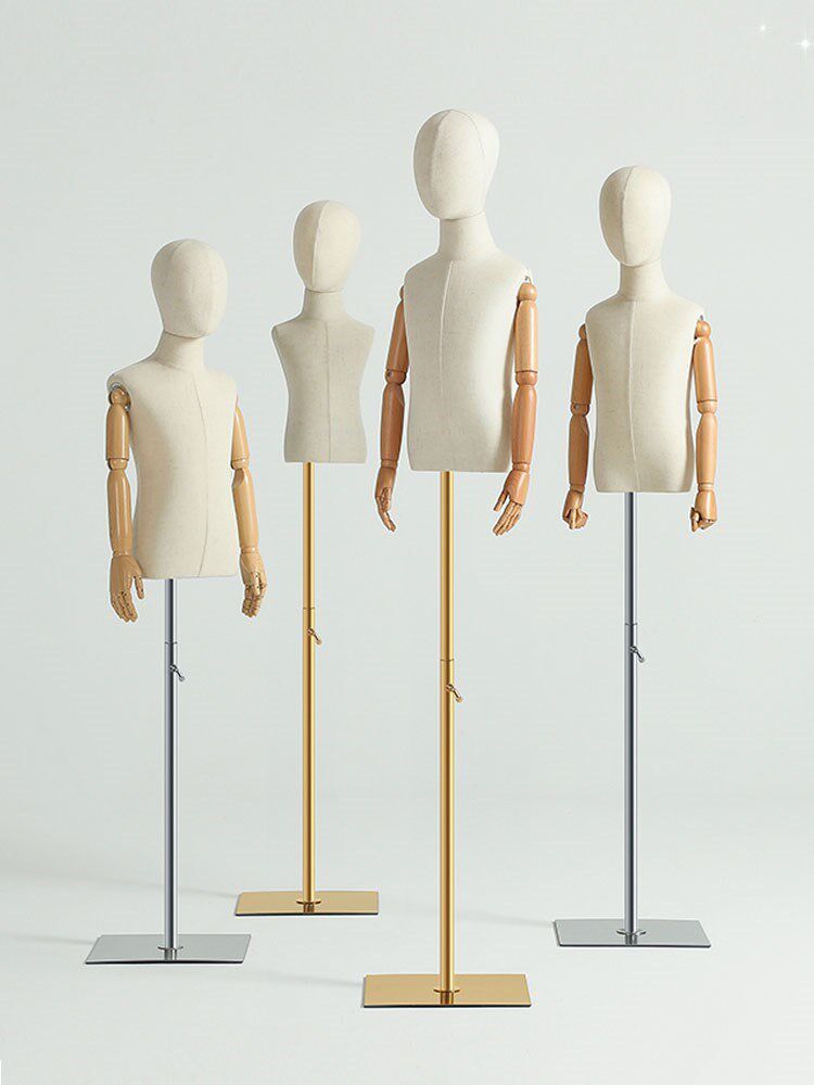 儿童半身模特道具童装店橱窗假人模型展示架子28岁小孩带头道具