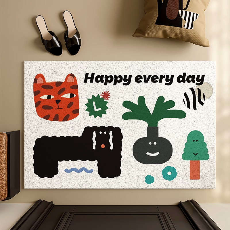 入户门地垫家用玄关大门口pvc丝圈门垫进门蹭土脚垫防滑地毯垫子,淘宝优惠券,粉丝福利购,淘宝优惠卷