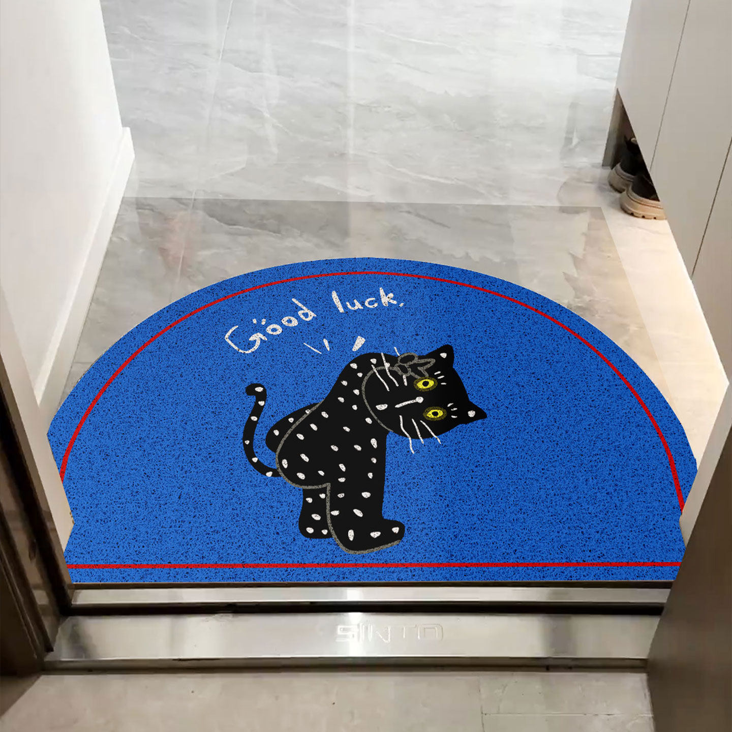 鹿小调原创马年入户门丝圈地垫半圆进门垫可爱耐磨防滑脚垫可定制,淘宝优惠券,粉丝福利购,淘宝优惠卷