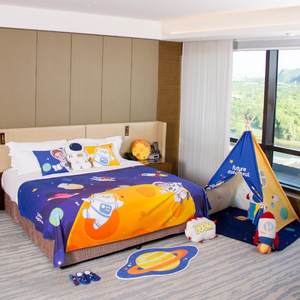 定制酒店亲子房布置用品儿童可爱卡通床尾巾宾馆民宿床旗帐篷床盖