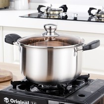 Baig stainless steel stockpot 24CM thickened without coating large saucepan soup burning coal gas stove Minfire induction stove 419