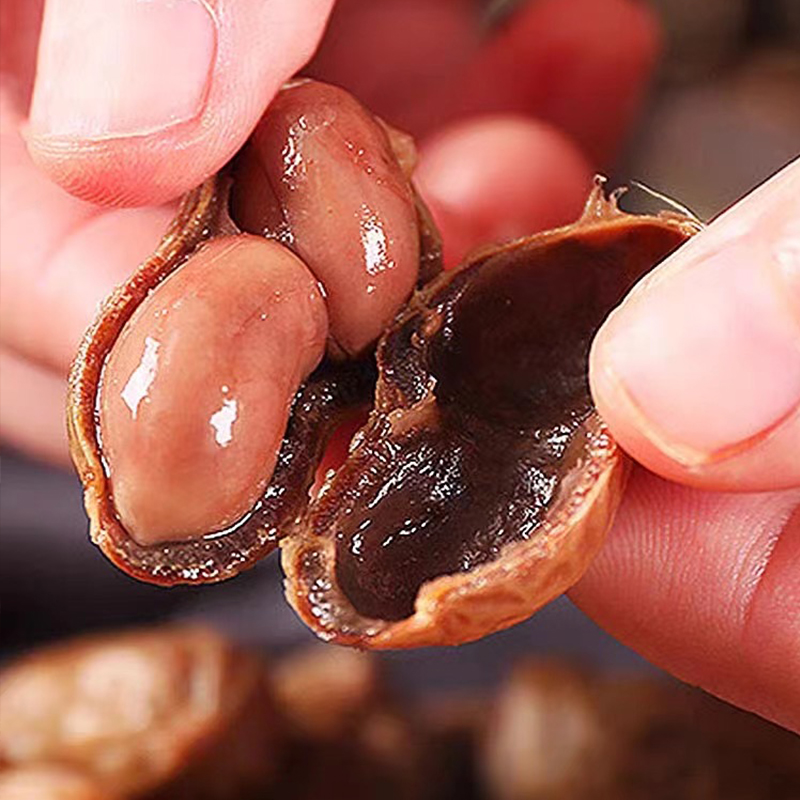 卤花生鲜汁灌汤水煮花生办公休闲解馋零食真空包装一斤装香甜饱满 - 图1