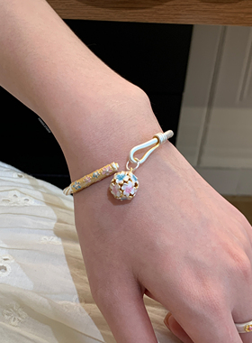 燕归花球樱国风足银轻奢百搭手镯