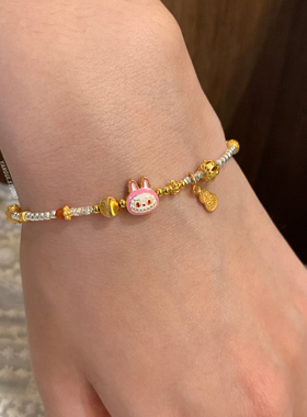 燕归粉bubu新款可爱风纯银手链女