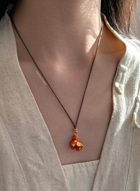 燕归敦敦马国风足银百搭项链女