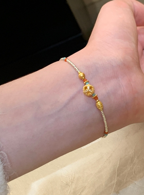 燕归秋缕香国风新中式纯银手链女