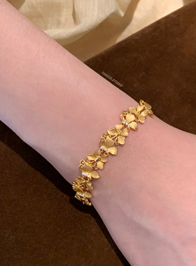 燕归福蝶飞国风新中式纯银手链女