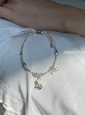 燕归原创圣诞来信铃铛碎银手链