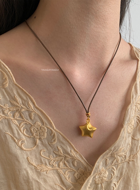 燕归摘星星国风足银百搭项链女