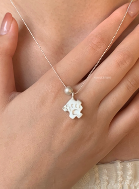 燕归原创爪印纯银s925可爱项链