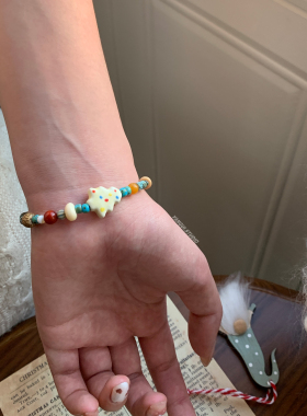 燕归原创白色情人圣诞树小众手链