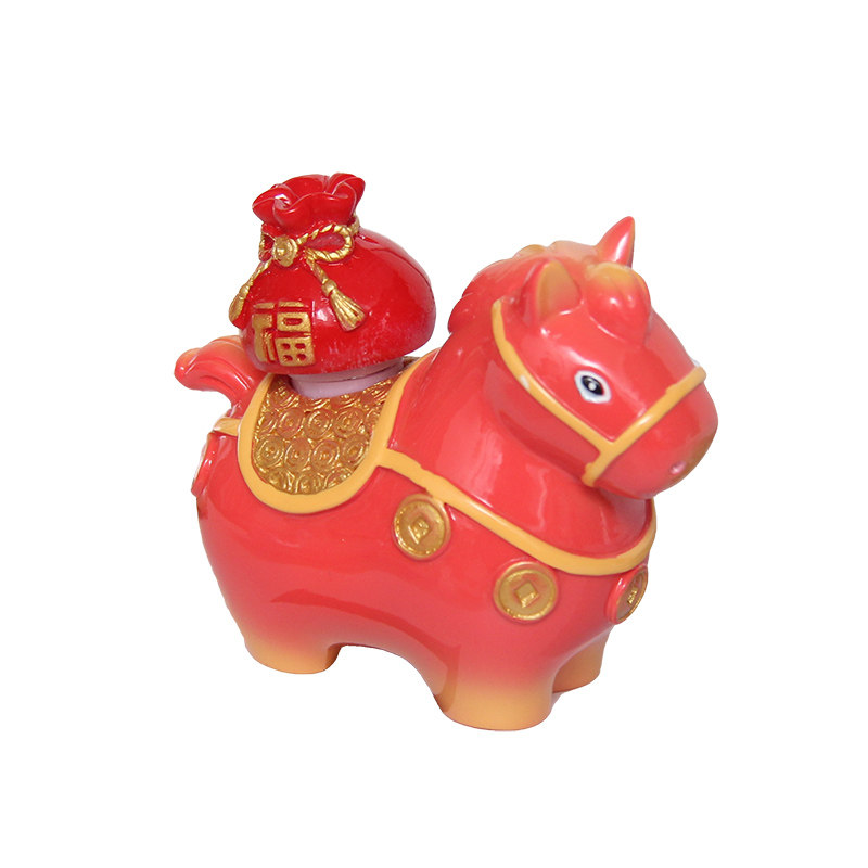 唐三彩小胖马上有钱马年摆件洛阳文创纪念品河南博物馆伴手礼特产