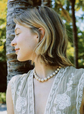 Macadamia米色系度假感手工项链