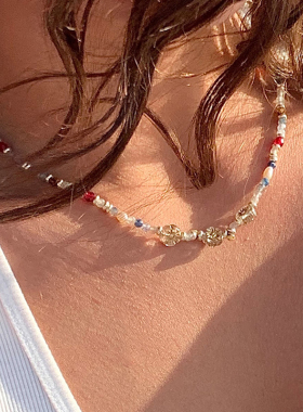 waki西西里晨雾度假感串珠项链