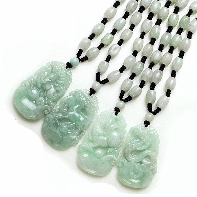 Natural light green jade pendant twelve 12 zodiac animals rat, ox, tiger, rabbit, dragon, snake, horse, sheep, monkey, chicken, dog, pig jade pendant necklace for men