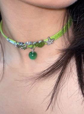 青苹果choker项链y2k亚文化项圈