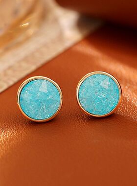 高级感冰裂纹吊坠项链时尚独特