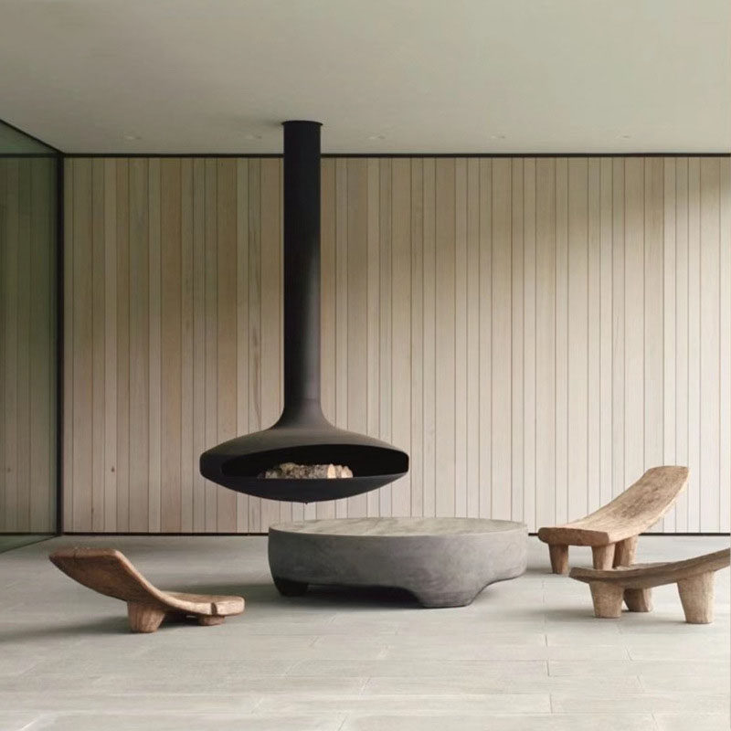 广慧定制悬挂壁炉酒精真火燃木轻奢家用别墅客厅民宿装饰飞碟吊炉,淘宝优惠券,粉丝福利购,淘宝优惠卷