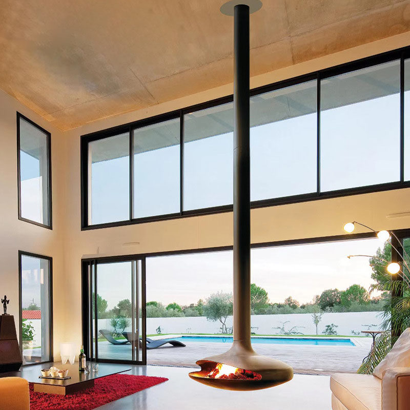 广慧定制悬挂壁炉酒精真火燃木轻奢家用别墅客厅民宿装饰飞碟吊炉,淘宝优惠券,粉丝福利购,淘宝优惠卷