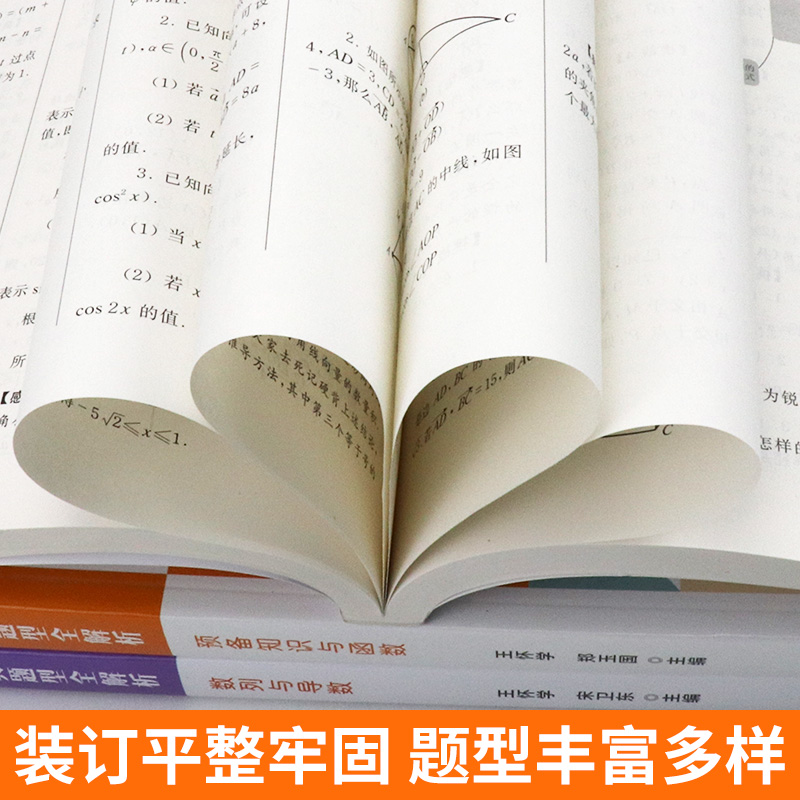 全套5册 高中数学经典题型全解析 立体几何与概论统计+直线与圆锥曲线三角函数与平面向量+数列与导数+预备知识与函数公式教材教辅 - 图1