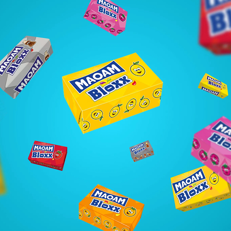 德国进口Maoam毛姆耐嚼什锦块状糖果混合水果软糖酸奶味独立包装 - 图2