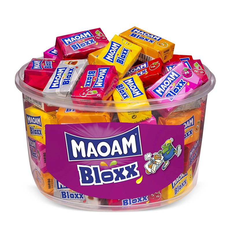 德国进口Maoam毛姆耐嚼什锦块状糖果混合水果软糖酸奶味独立包装 - 图0