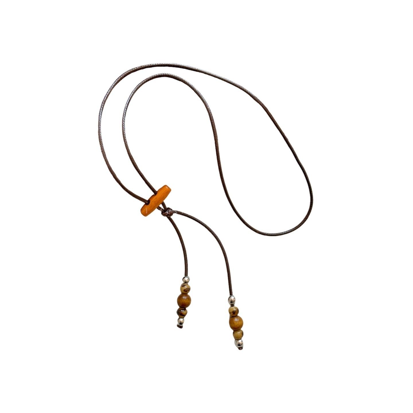 复古木质串珠吊坠项链女小众设计感民族风配饰时尚长款百搭毛衣,淘宝优惠券,粉丝福利购,淘宝优惠卷