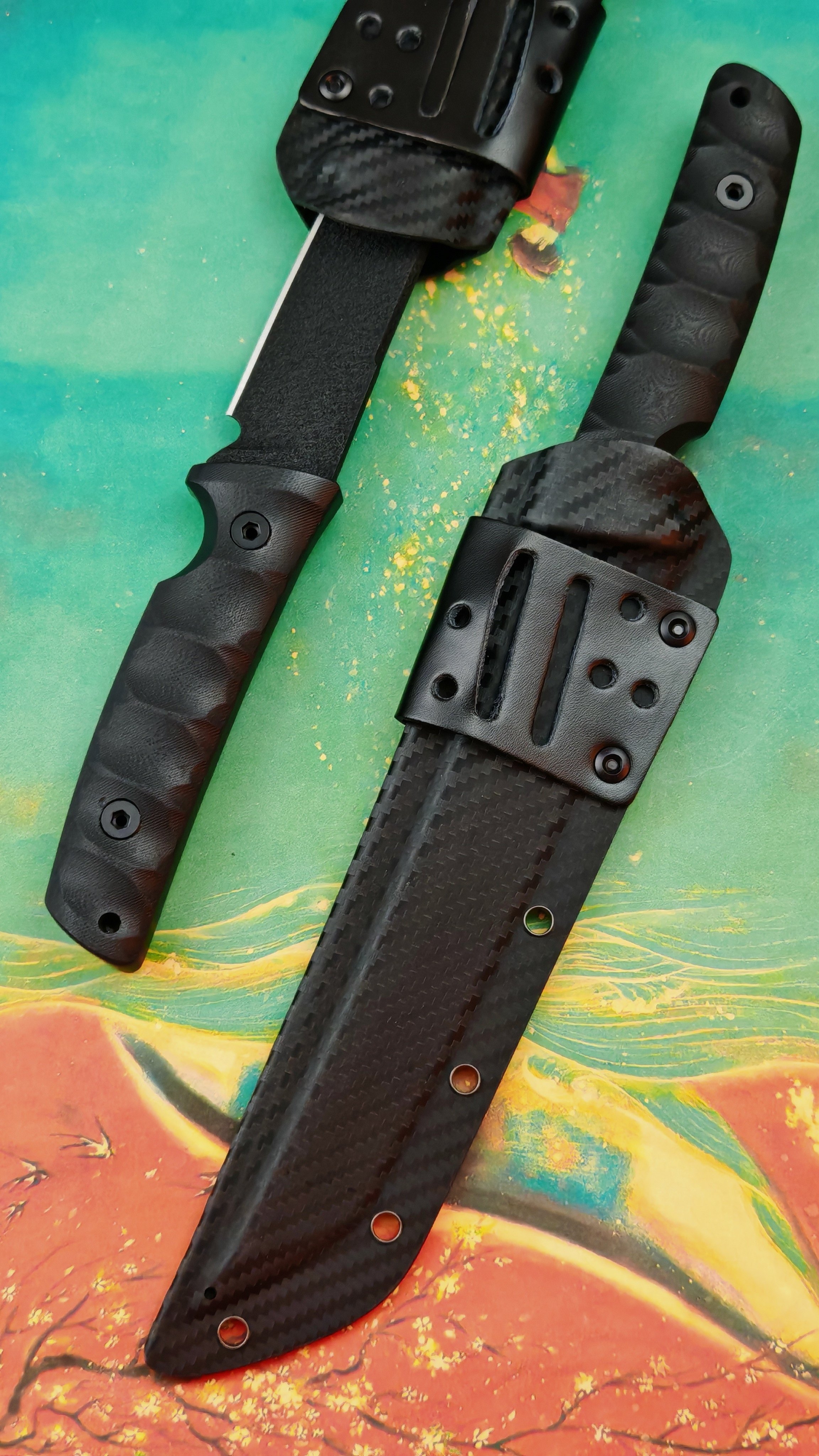 【北山物志斩3代黑武士】怀剑碳纤维鞘户外刀具防身野外水果家用,淘宝优惠券,粉丝福利购,淘宝优惠卷