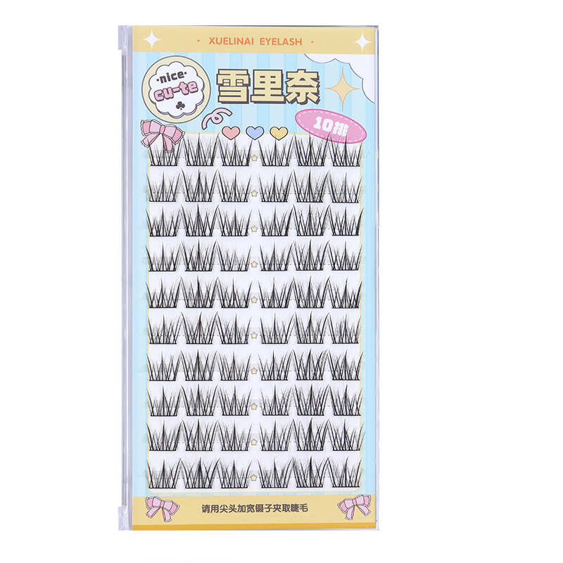 660雪里奈分段单簇假睫毛睫毛贴自然纤长轻泰妆仿真免胶睫毛 - 图3