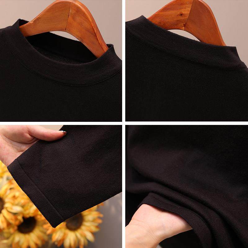 专柜半高领连衣裙春秋新款宽松长款过膝中袖打底裙内搭套头针织裙,淘宝优惠券,粉丝福利购,淘宝优惠卷