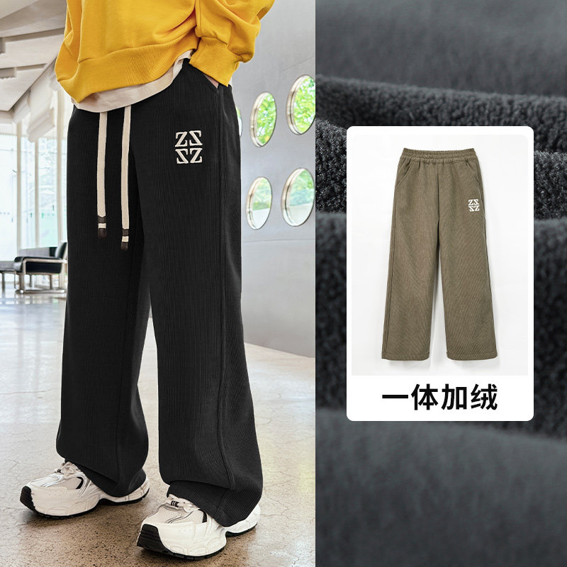 男童裤子冬款长裤冬季2024加绒裤儿童休闲灯芯绒裤卫裤 一体绒裤,淘宝优惠券,粉丝福利购,淘宝优惠卷