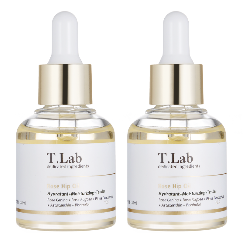TLAB玫瑰果油面部精华油修养护肤美肤油按摩补水保湿焕亮2瓶-图1