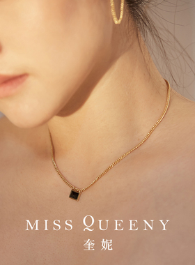 MissQueeny黑玛瑙古巴链项链