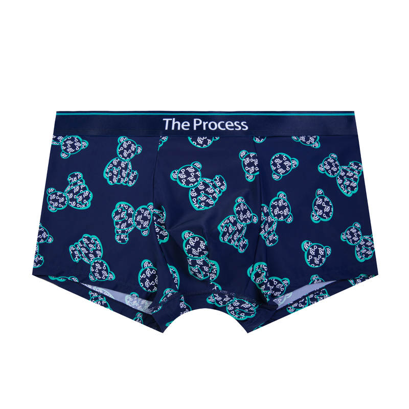 TP卡通新款男内裤柔软面料透气速干运动大码短裤平角裤头潮流盒装 - 图3