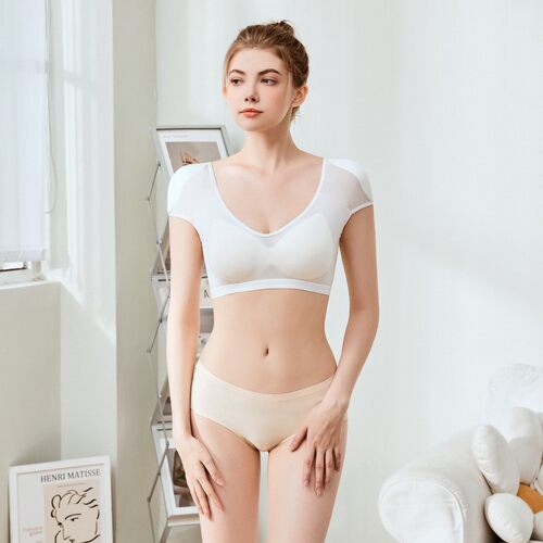 share queen/诗葵夏舒适自然垫肩神器一体无钢圈背扣调整肩型内衣 - 图3