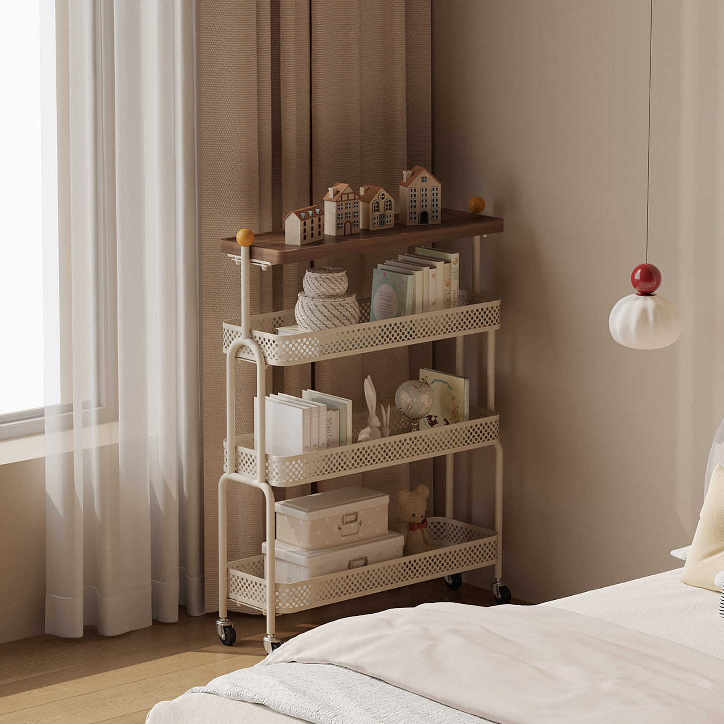 儿童卧室床边可移动夹缝置物架家用书本玩具收纳架客厅铁艺储物架,淘宝优惠券,粉丝福利购,淘宝优惠卷