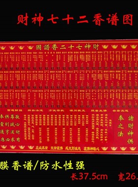 。香谱图解大全家用仙家观世音四十八香谱香图财神七十二香谱图