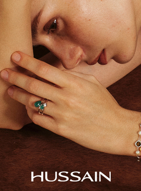 赫生女银镀金原创设计戒指