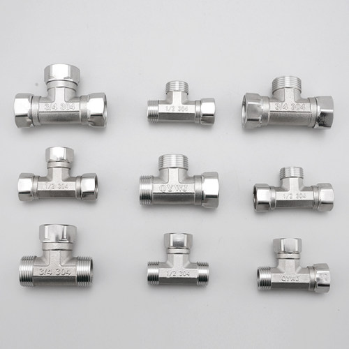 304不锈钢4分活接加厚内外丝带活接三通分水燃气管热水器接头配件 - 图3