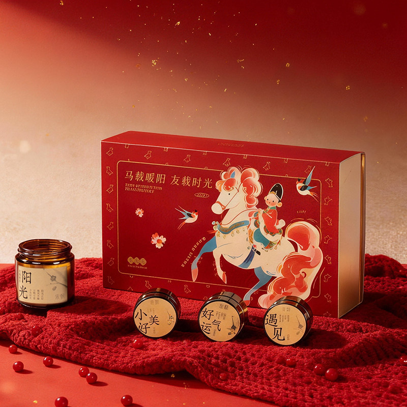 新年礼物宋朝致友人香薰蜡烛礼盒定制生日卧室淡香送礼高级伴手礼
