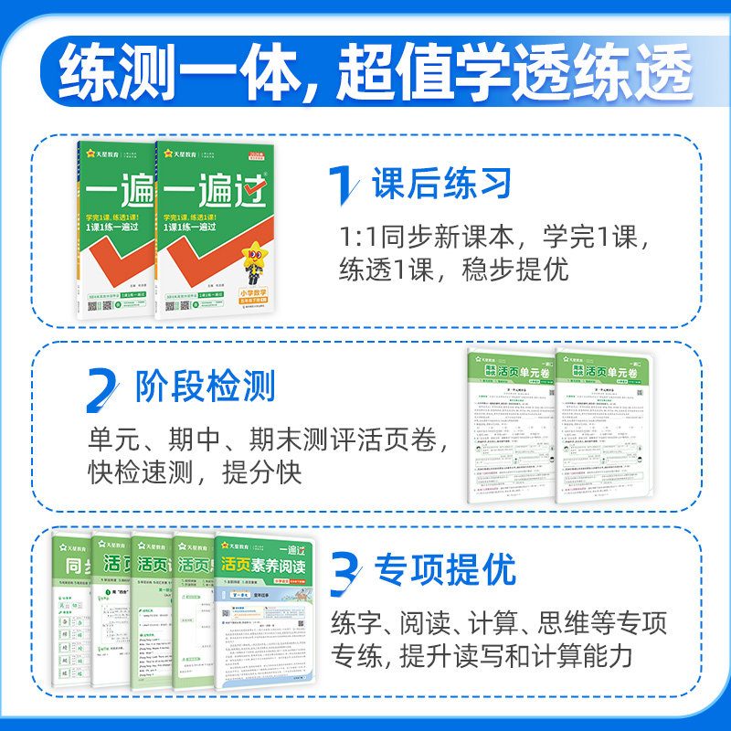 2025春小学一遍过一二三四五六年级上下册语文数学英语同步练习册一课一练人教版北师苏教青岛冀教YL外研课后练习册天星教育