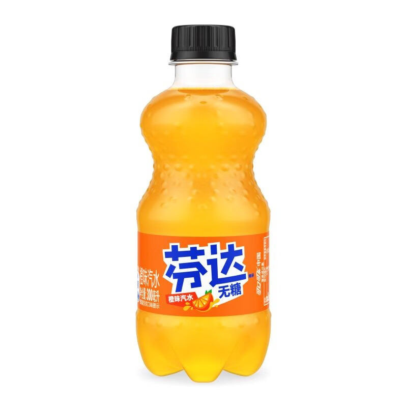 可口可乐无糖芬达橙味碳酸饮料零脂零卡300ml*6瓶碳酸饮料饮品新 - 图1